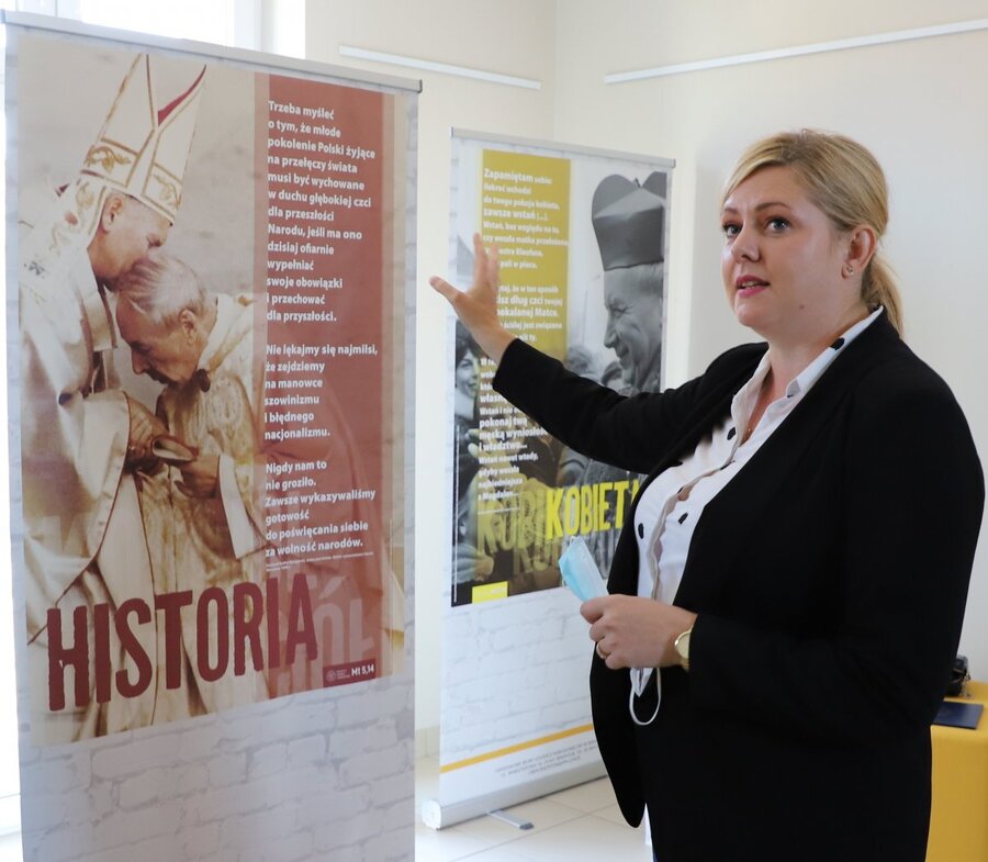 Otwarcie wystawy „Wyszyńskiego i Wojtyły gramatyka życia”. Fot. A. Piekarska IPN