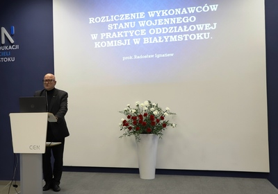 Konferencja rocznicowa o stanie wojennym. Fot. A. Piekarska IPN Białystok