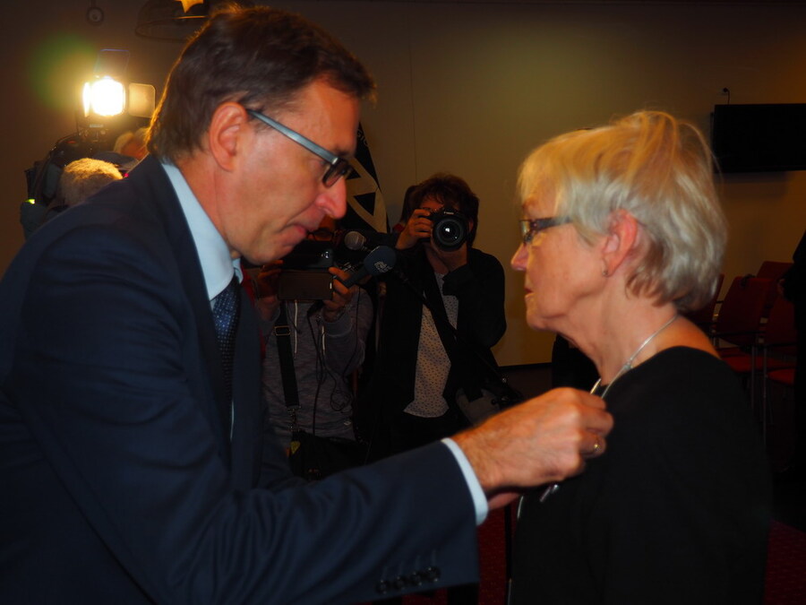 Uroczystość wręczenia Krzyży Wolności i Solidarności działaczom opozycji z Polski północno-wschodniej