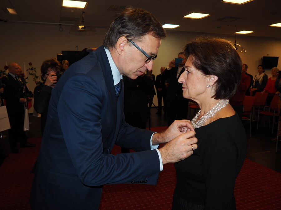 Uroczystość wręczenia Krzyży Wolności i Solidarności działaczom opozycji z Polski północno-wschodniej