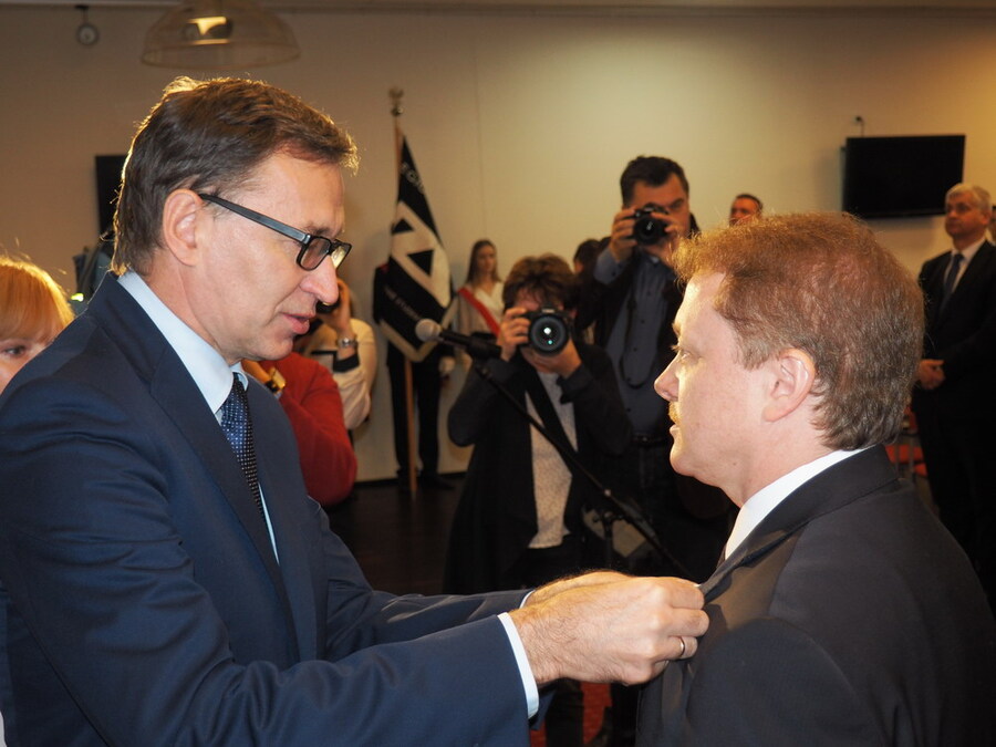 Uroczystość wręczenia Krzyży Wolności i Solidarności działaczom opozycji z Polski północno-wschodniej