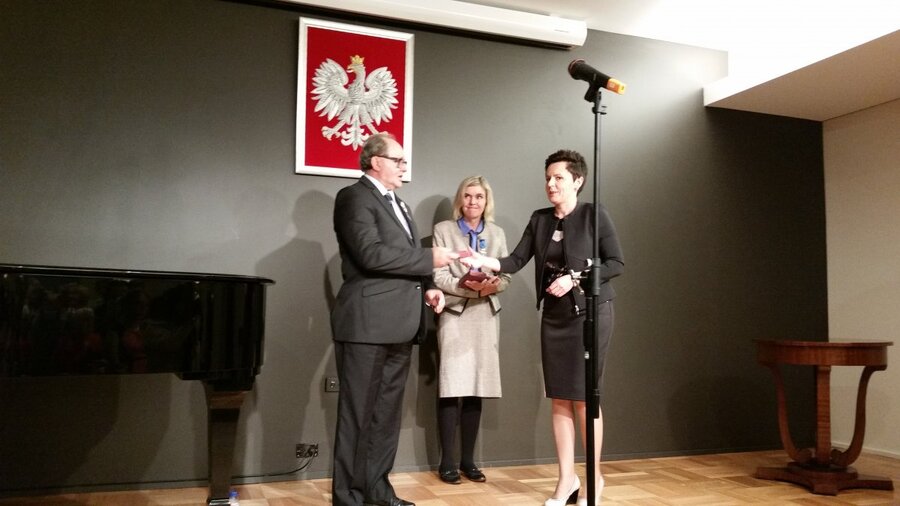 Jerzy Wysocki odbiera Krzyż Wolności i Solidarności