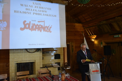Walne Zebranie Delegatów Regionu Podlaskiego NSZZ Solidarność - Wasilków, 21 sierpnia 2022, Fot. Władysław Tokarski