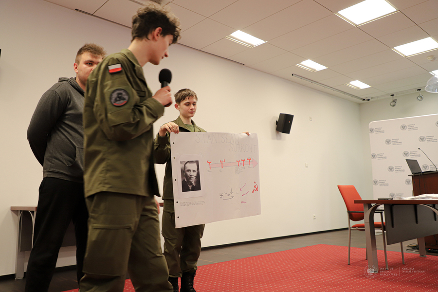 Warsztaty dotyczące Obławy Augustowskiej w ramach projektu "W służbie Ojczyźnie" - Białystok, 30-31 marca 2023, fot. Paweł Bezubik