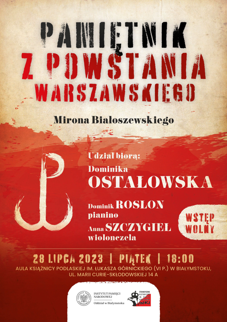 Plakat spektakl Pamiętnik z Powstania Warszawskiego