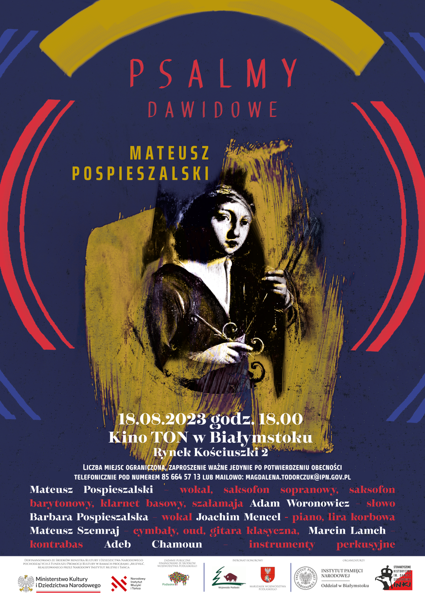 80. rocznicą likwidacji Getta w Białymstoku - Zapraszamy na Koncert pt. "PSALMY DAWIDOWE", Białystok 18.08.2023 r.