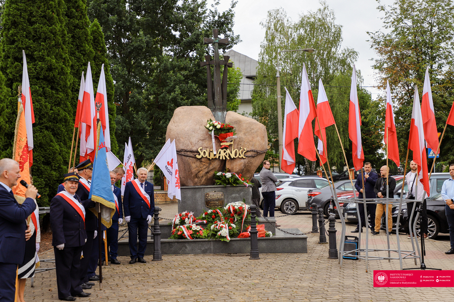 43. rocznica powstania Niezależnego Samorządnego Związku Zawodowego "Solidarność" - Białystok, 31 sierpnia 2023 r., fot. Paweł Bezubik