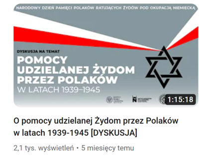 Materiały edukacyjne przygotowane przez IPN poświęcone zagadnieniu Polaków ratujących Żydów.